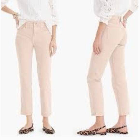 J Crew Womens 26 Light Pink Vintage Straight Jeans Garment Dyed Denim Pale Bloom - Picture 13 of 13